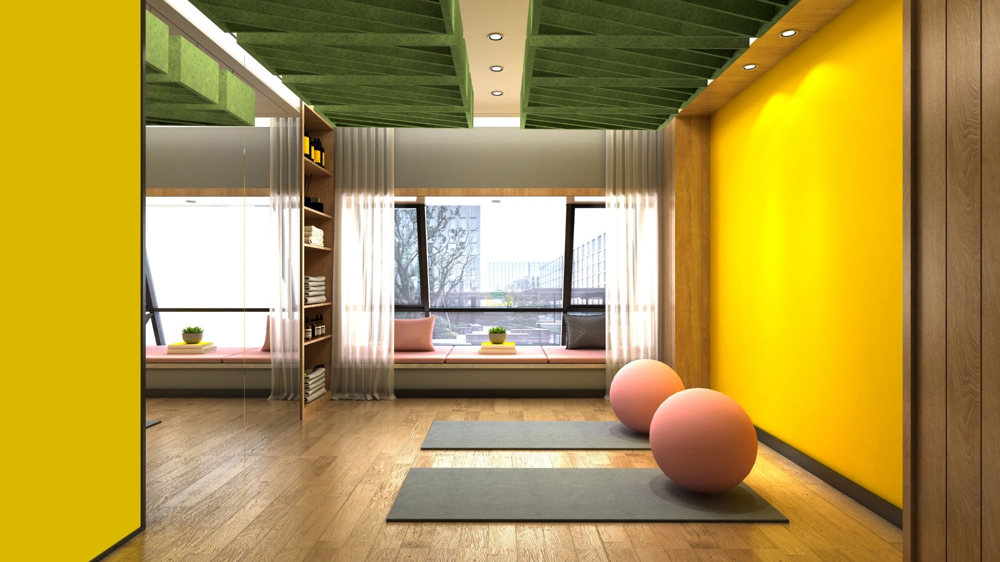PolyCoustix Oblix Render Yoga Studio