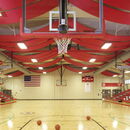 acoustical banners in a gym