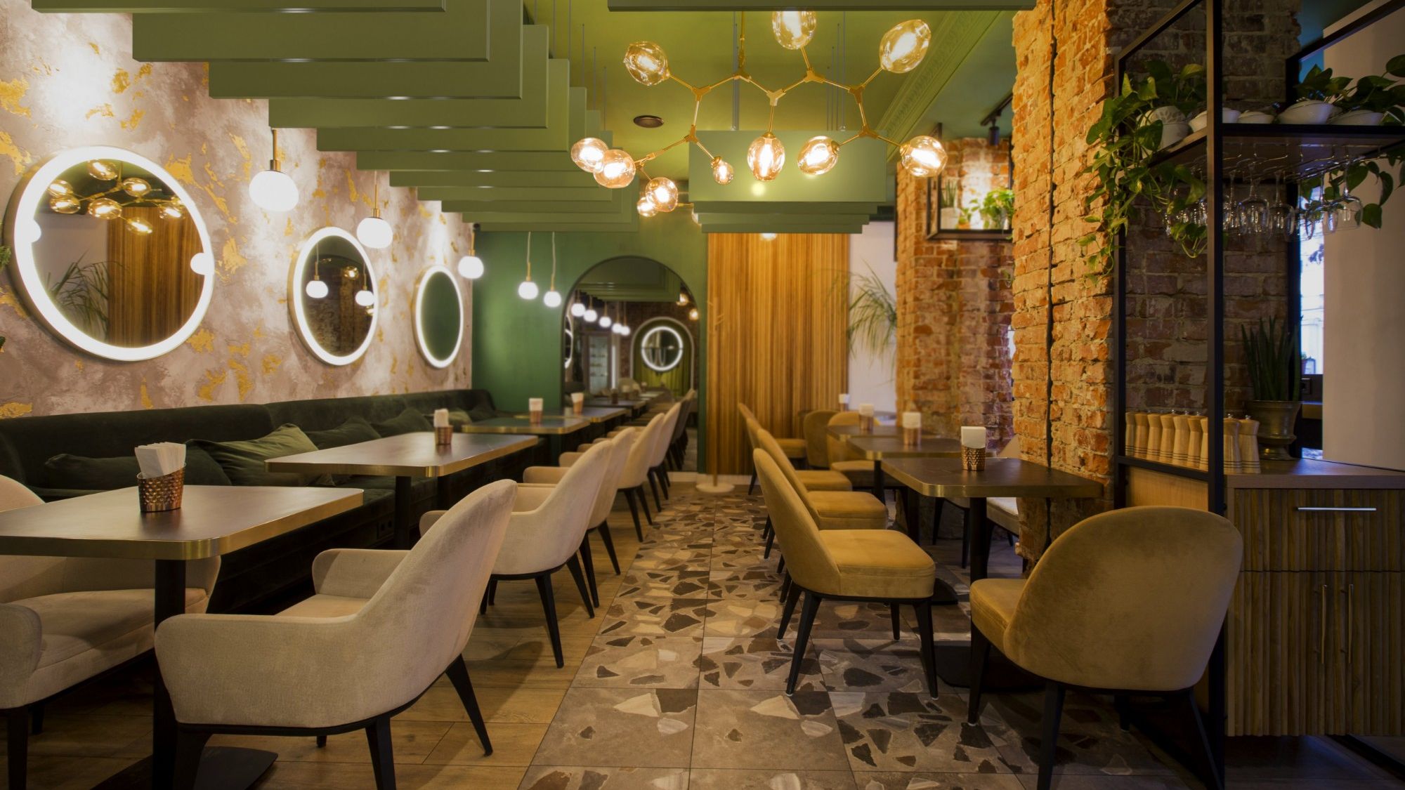 Chroma Baffles Render Restaurant