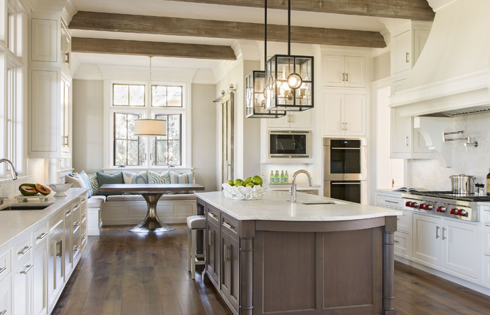 modern country kitchen with soft tones