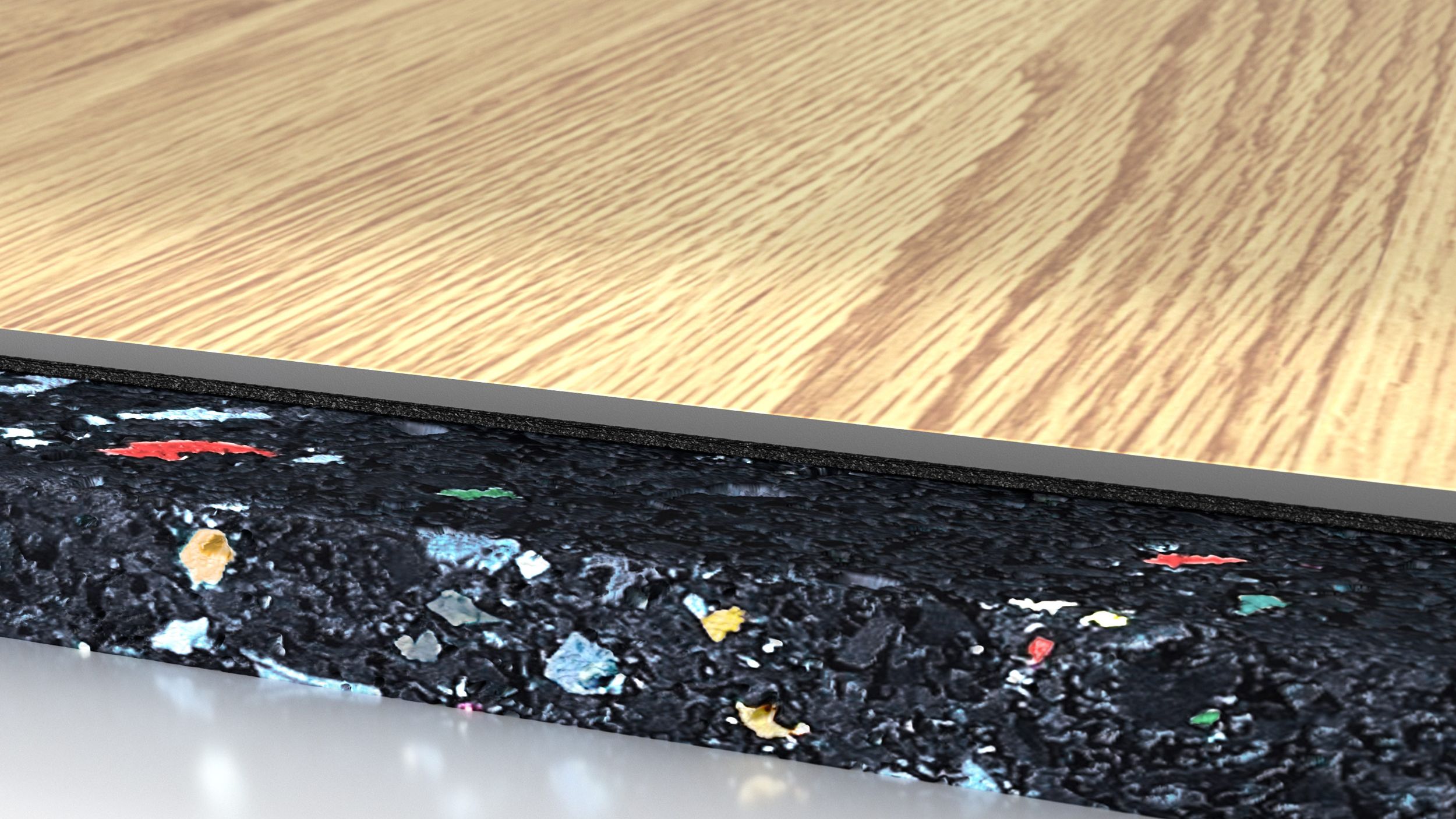 Probase acoustical rubber used linoleum