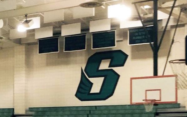 acoustical baffles in gym