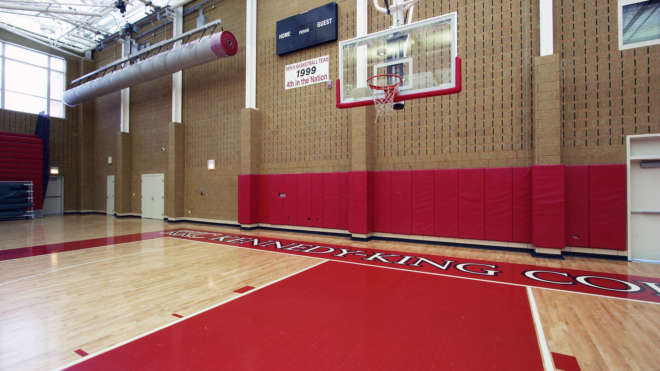 Basketball gym with Acoustical masonry blocks