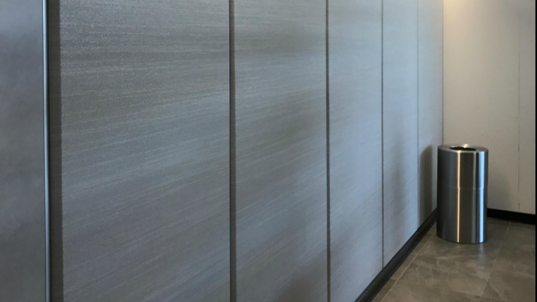 Gray wall panels