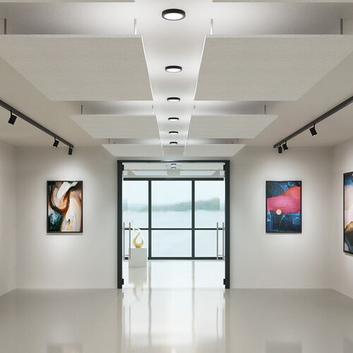 acoustical wall board white