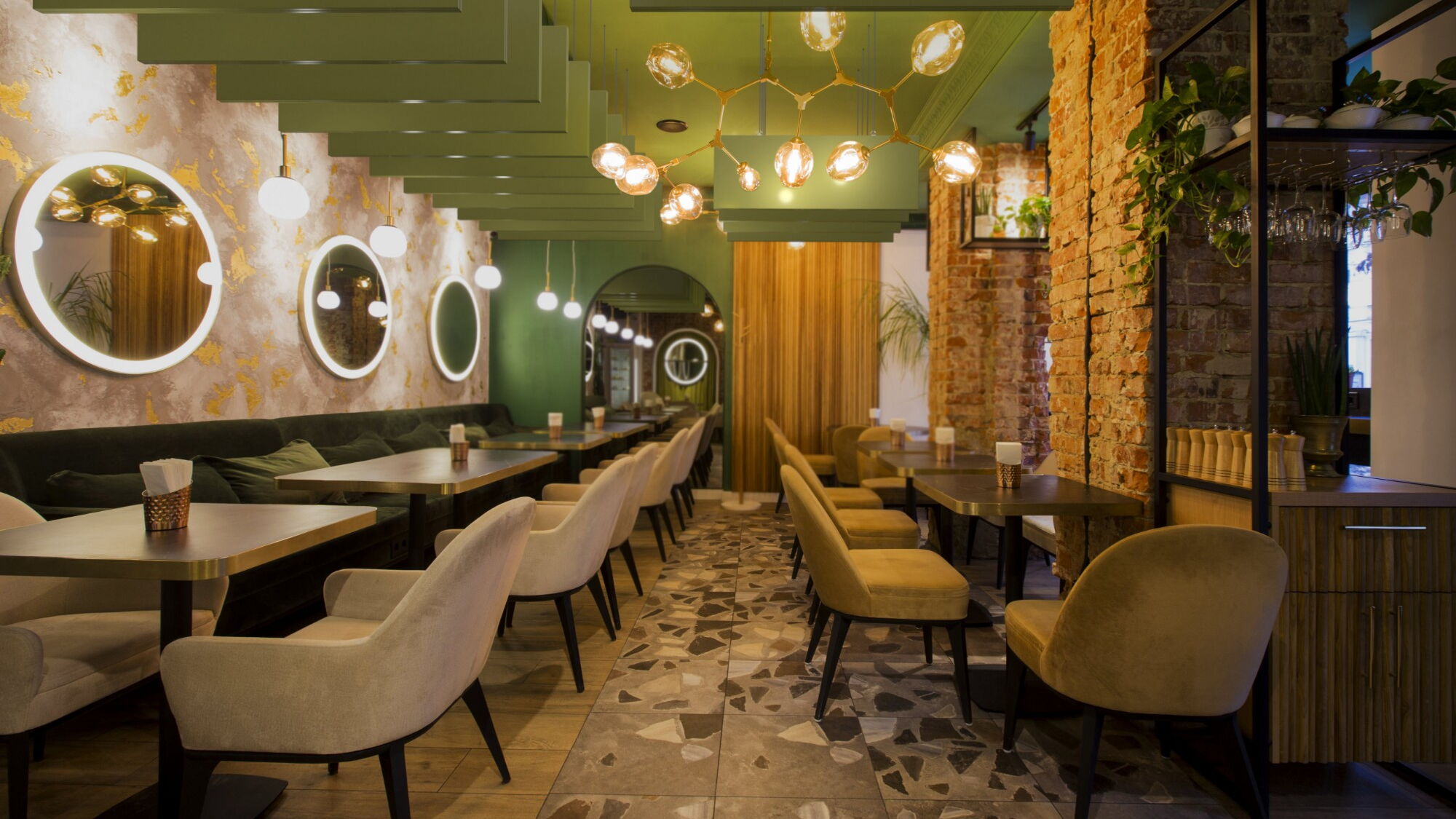 Chroma Baffles Render Restaurant