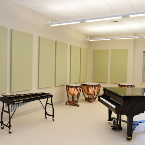 acoustical wall panel installed