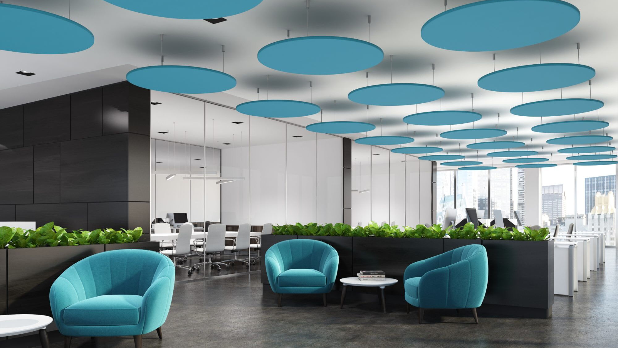 PolyCoustix Stratux Cloud - Office Lobby