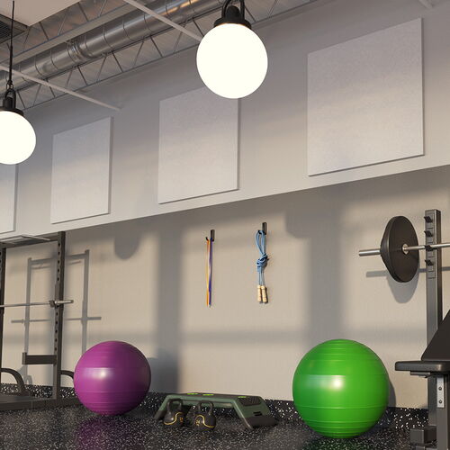 acoustical wall board white