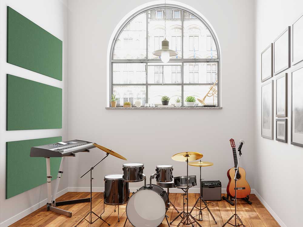 acoustical wall panel music room